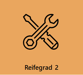 Das Bild stellt ein Symbol zum zweiten Reifegrad dar.